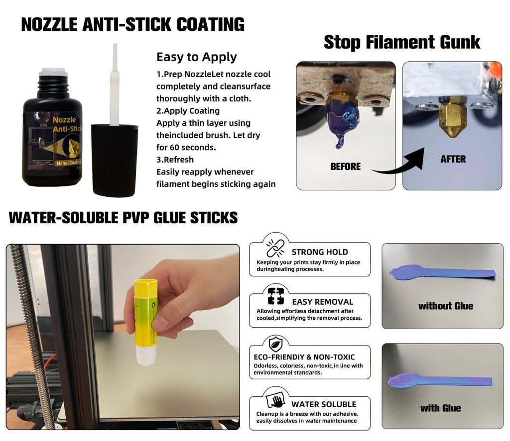 3D Printer Tools Kit with Tool Organizer Bag,3D Printing Essential Accessories, Nozzle Cleaning Kit, Deburring Tool &
