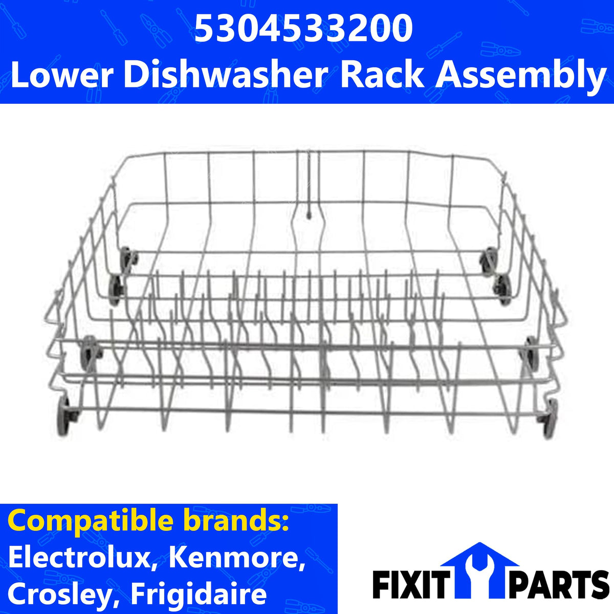 5304533200 Dishwasher Lower Dishrack Assembly – Genuine OEM Replacement