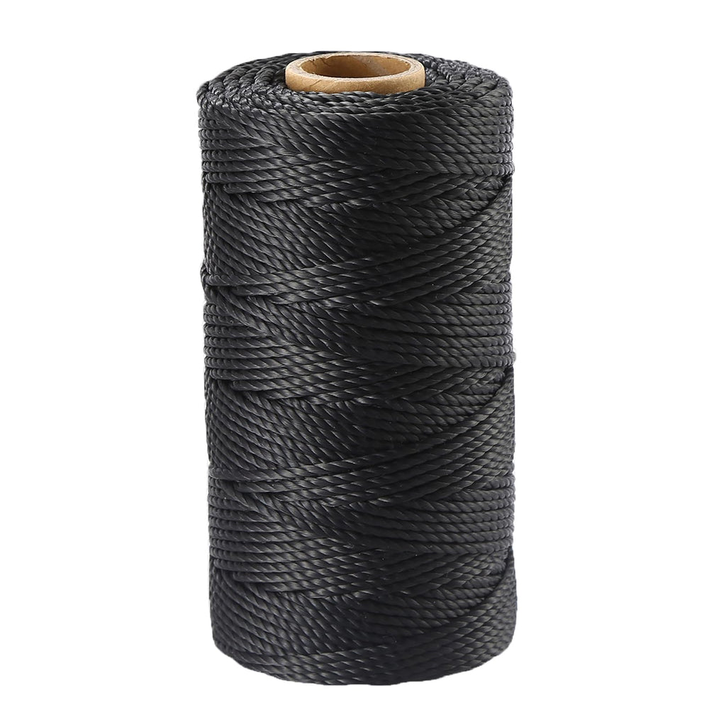Black Nylon Twine 3mm 350ft UV Resistant Low Stretch Garden Camping Twisted