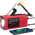 Emergency Weather Radio, 4000mAh NOAA Weather Radio Solar Charging | Hand Crank Radio & USB Charged, Radios Portable
