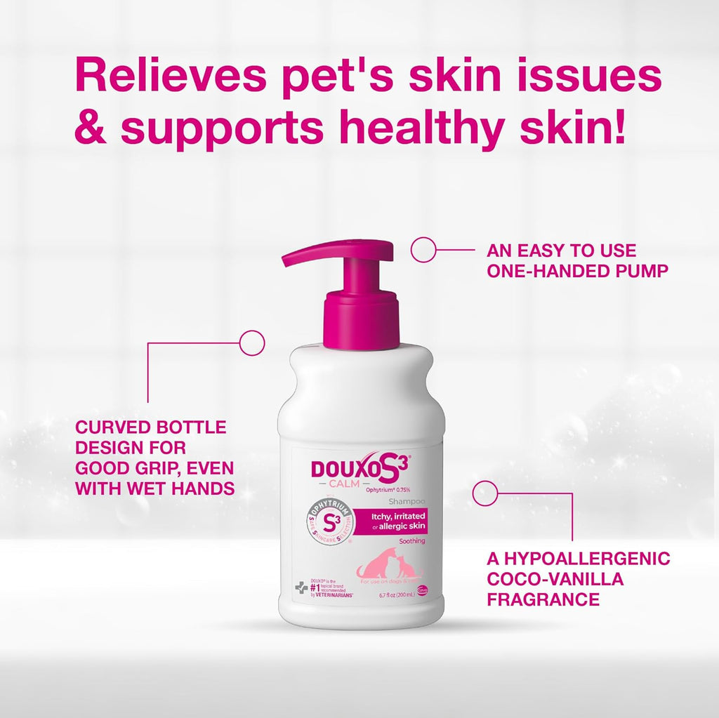 S3 Calm Dog Shampoo for Itchy Skin Relief, Dog Shampoo for Allergies and Itching, Soothes Itchy, Irritated or