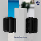 Self Closing Gate Hinges Adjustable Tension with Safety Cap, 2Pcs