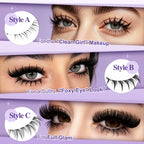 B&Q Bottom Lashes 3 Styles Natural,Manga,Dramatic Bottom Lash Clusters (01)