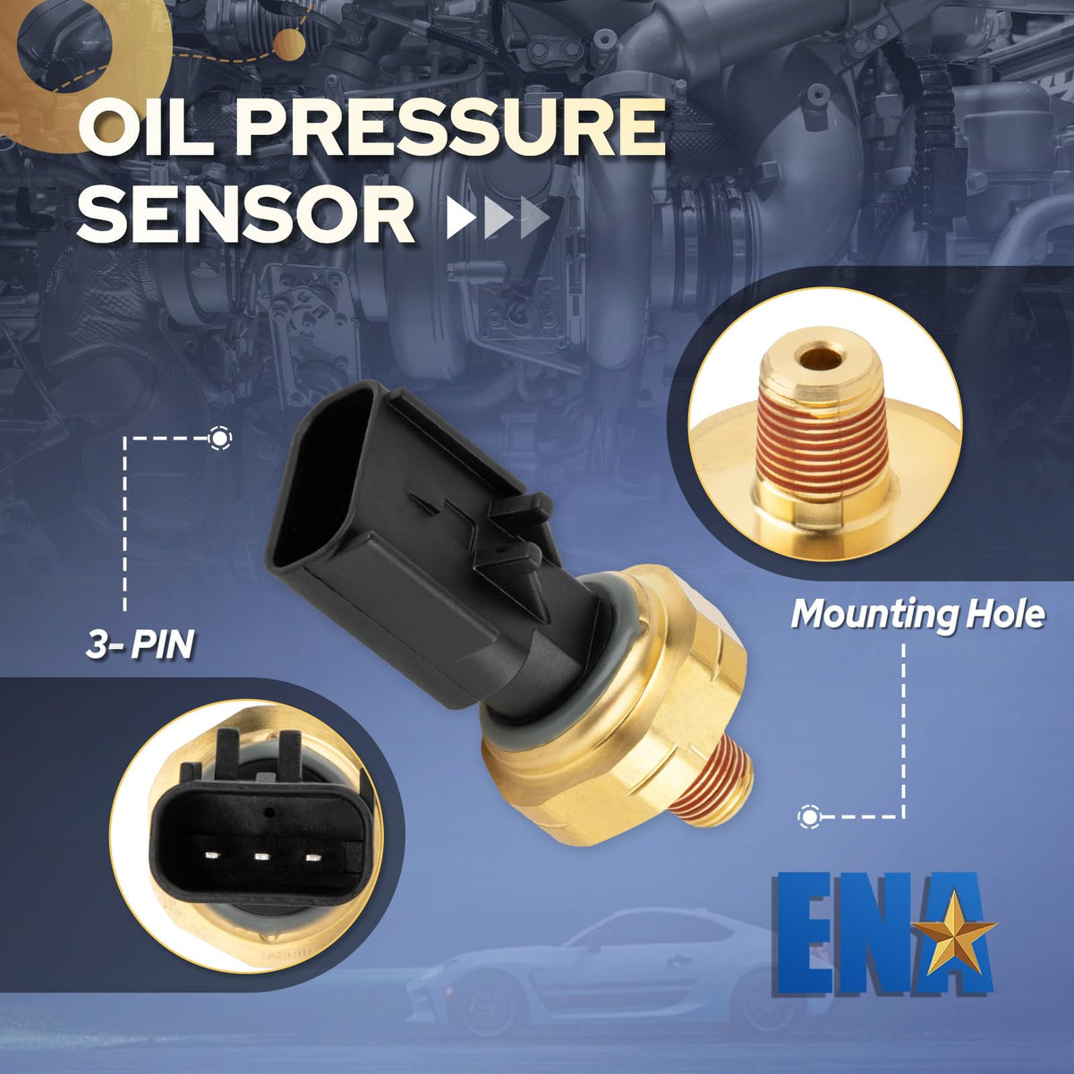ENA Engine Oil Pressure Sensor Switch Compatible with Dodge Charge V8 6.2L