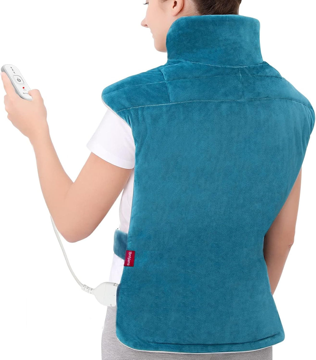 Weighted Heating Pad for Back Neck Shoulder, 22"x33" FSA Eligible