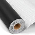 12'' x 42Ft Matte Black Permanent Vinyl Roll - Permanent Adhesive Vinyl Roll for Silhouette, Cameo Cutters, Signs