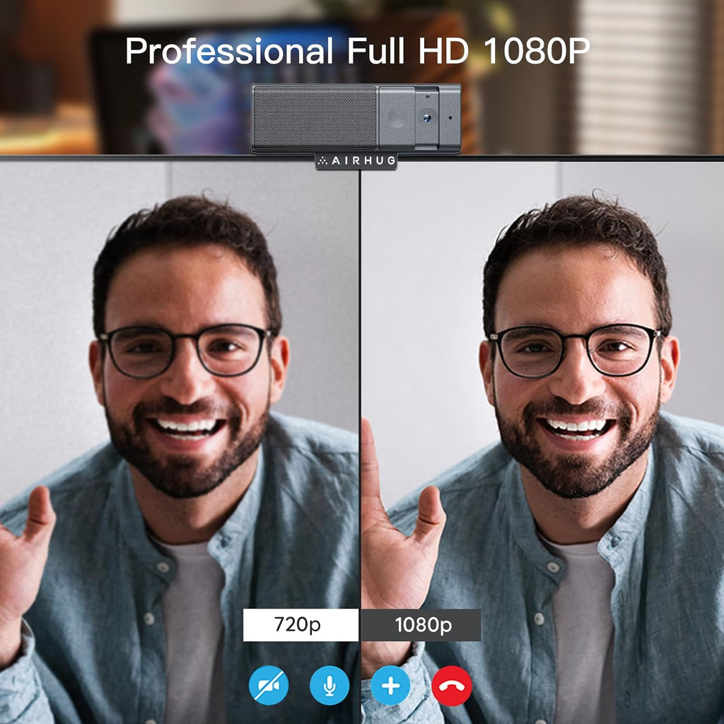 3 in 1 1080P Webcam with Microphone & Speaker | Built-in Privacy Cover, USB Camera, Video Conferencing/Online