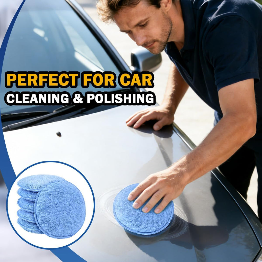 Car Wax Applicator Pad, Microfiber Applicator Pad for Buffing & Detail Polishing, 12PK Round Foam Pads for Car
