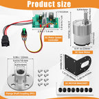 Copkim 12V DC Geared Motor Kit, 600rpm