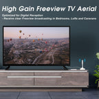 August DTA240 Digital TV Antenna Indoor/Outdoor Magnetic Base Portable