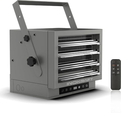 7500W Electric Garage Heater with Remote, Ceiling Mount Fan Forced Shop Heater with Digital Thermostat, 240V