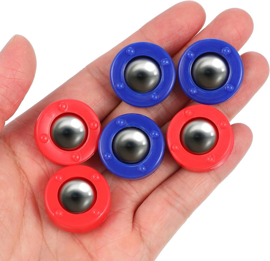 16Pcs Mini Shuffleboard Pucks for Tabletop Game, Replacement Shuffleboard Pucks and Rollers Set for Indoor, Curling