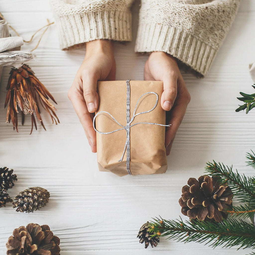 Silver String Silver Twine 328 Feet 1.5mm Silver String for Ornaments Christmas String Twine for Gift Wrapping