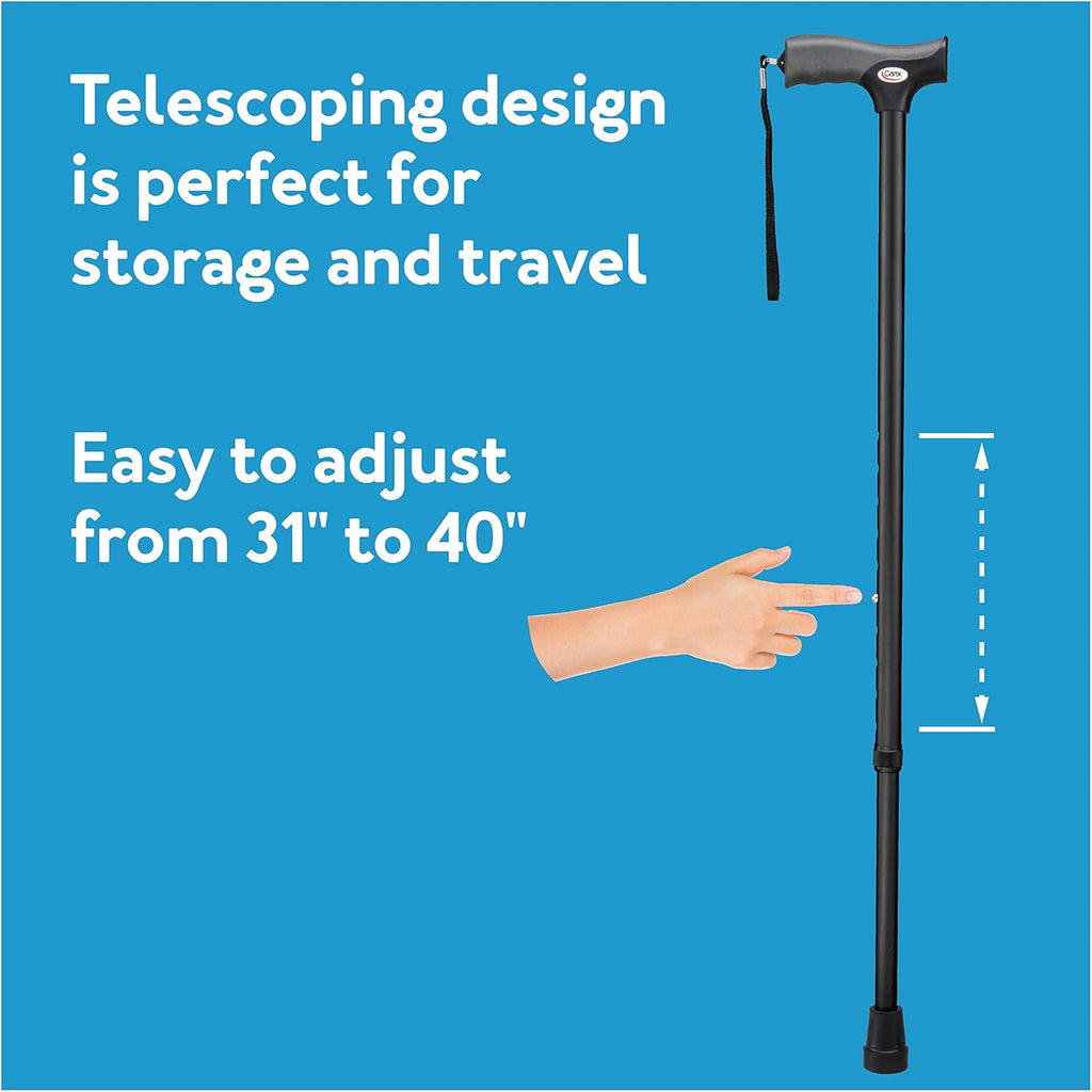Health Brands FGA52000 Black Soft Grip Derby Cane