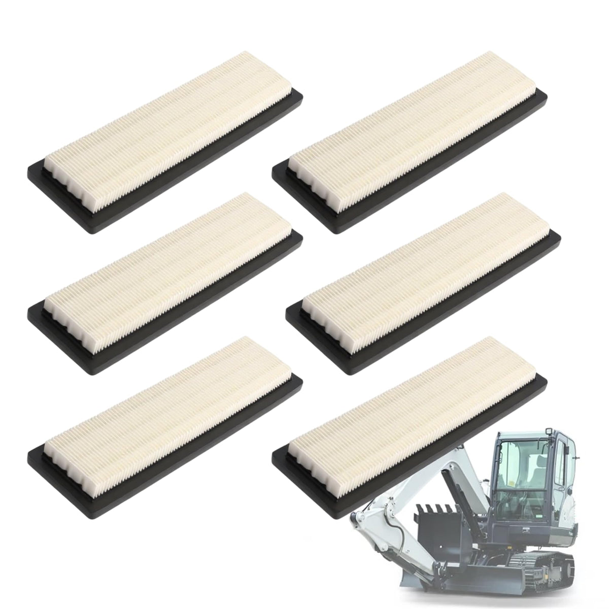 Riyhch 6 PCS 7176099 Fresh Air Cab Filter for Bobcat Loader T630 A770 S450