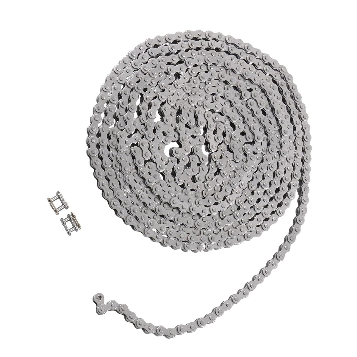 findmall 25 Roller Chain, 10 Feet with 2 Connecting Links