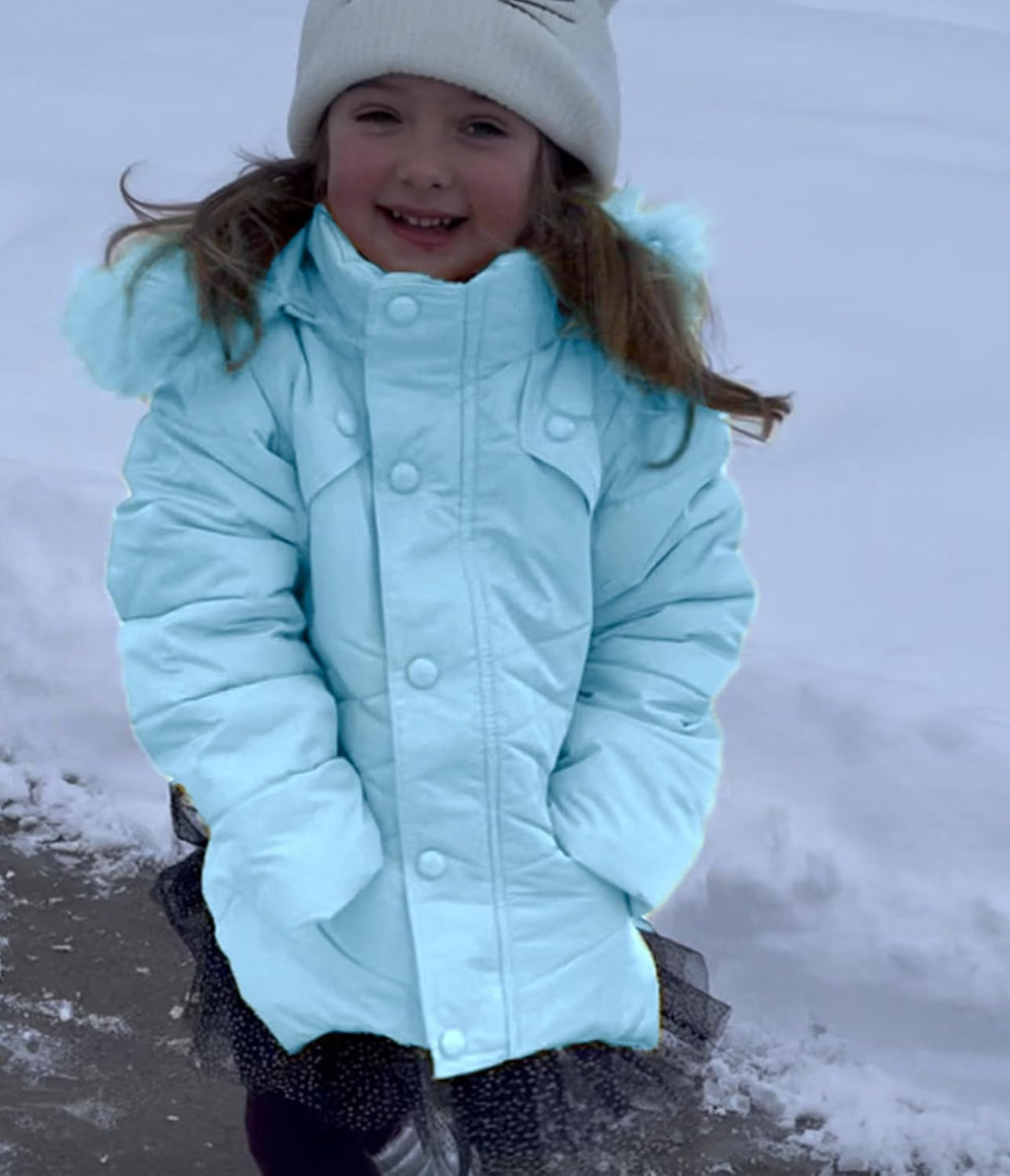 Girl's Kids Winter Coat Parka Kids Warm Puffer Jacket with Hooded (Toddler & Big Kids)