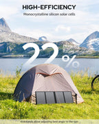 60W Portable Solar Panels, Foldable Solar Panel Charger for Power Station | Foldable Solar Panel High Efficiency with