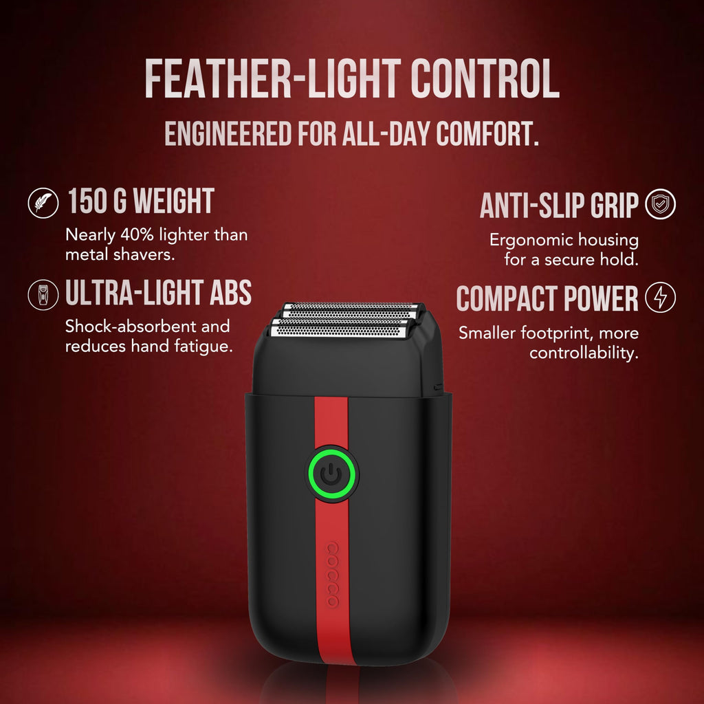 Veloce Lite Foil Shaver, Electric Razor for Face and Head