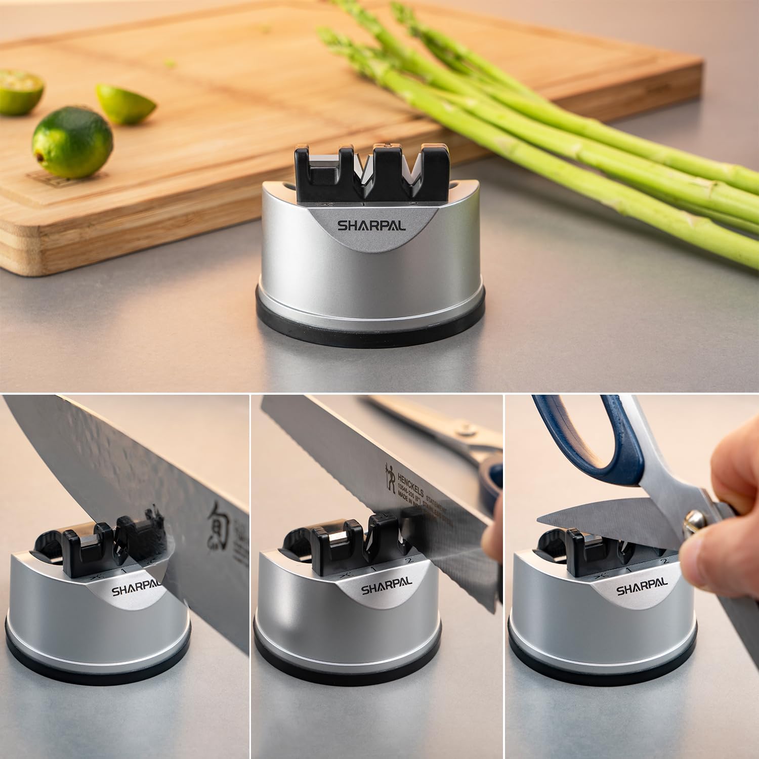 191H Knife Scissors Sharpener | Repairs, Restores & Sharpens Straight, Serrated & Kitchen Knives – Versatile