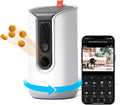 Pet Treat Dispenser Camera, 2K HD Wi-Fi Enabled, Auto-Follow, White