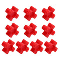 uxcell 10pcs GS10 Coupling Insert, Urethane Flexible Solid Type Jaw Coupling Center Insert for L-Jaw Couplings L-Jaw Couplers Set, Red