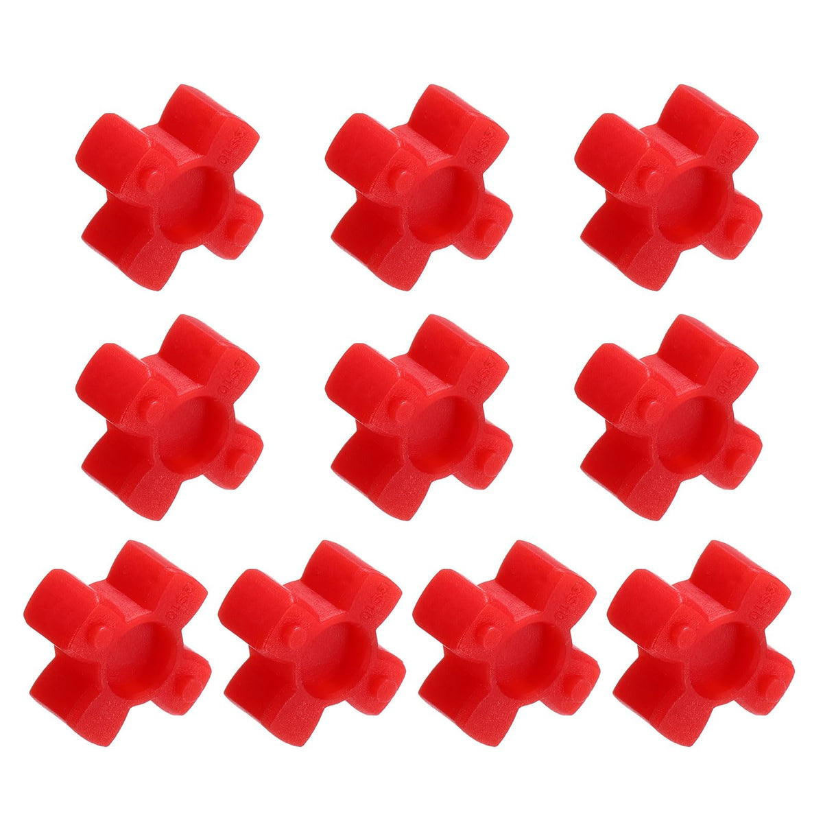 uxcell 10pcs GS10 Coupling Insert, Urethane Flexible Solid Type Jaw Coupling Center Insert for L-Jaw Couplings L-Jaw Couplers Set, Red