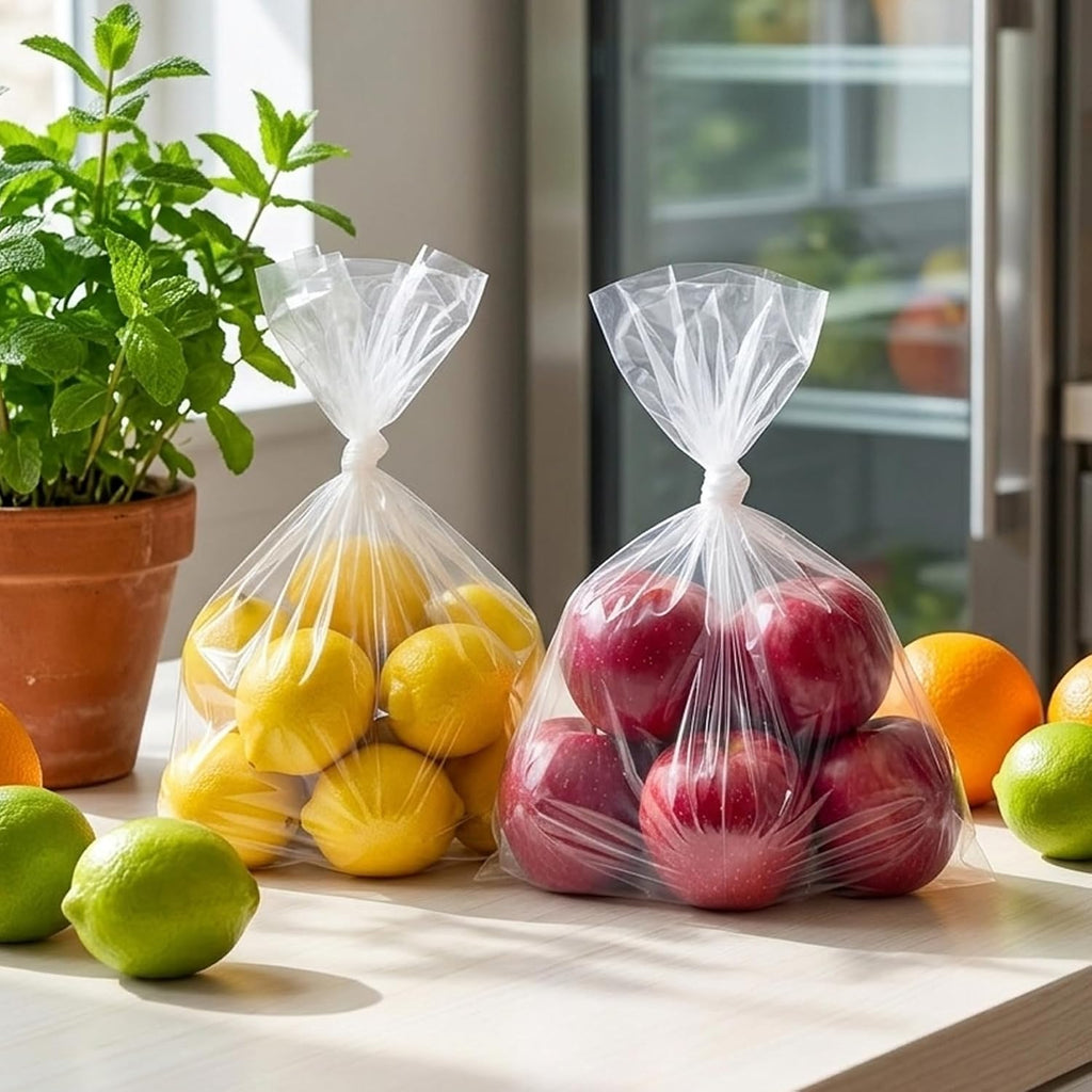 Clear Plastic Flat Open Poly Bags for Packaging, 12x18 In, 50Pcs