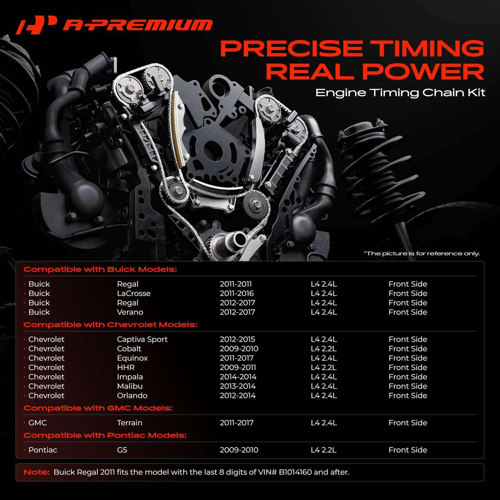 A-Premium Engine Timing Chain Kit W/VVT Sprocket & Tensioner 2.2L 2.4L