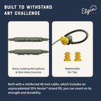 Rumble Wired Earplug Headphones with mic, in-Ear Earbuds