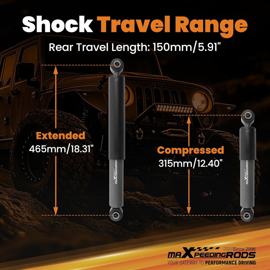 maXpeedingrods 5-7” Rear Drop Shock for Chevy Silverado/Sierra 1500 99-18
