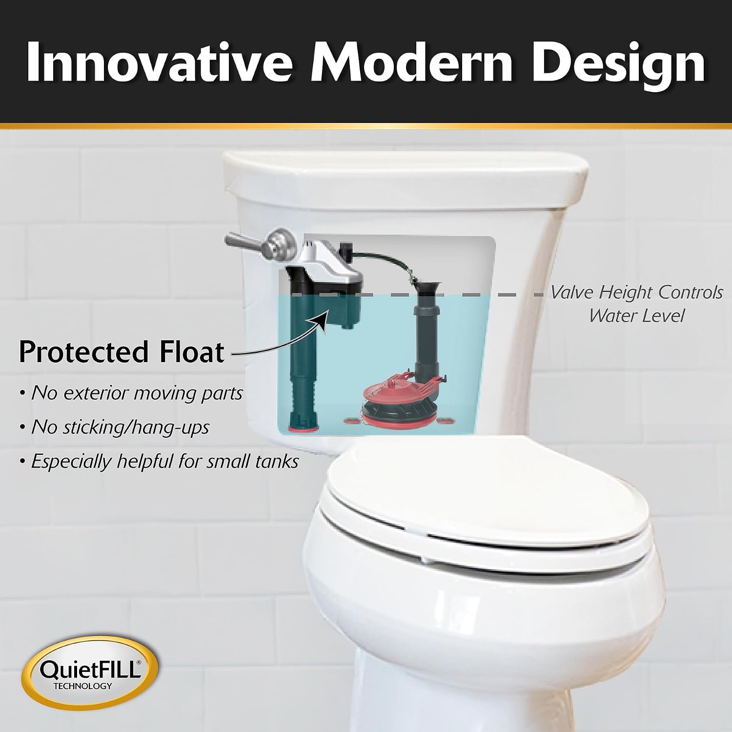 Large 3-Inch Complete Toilet Repair Kit- Fits Most Brands, NOT Kohler