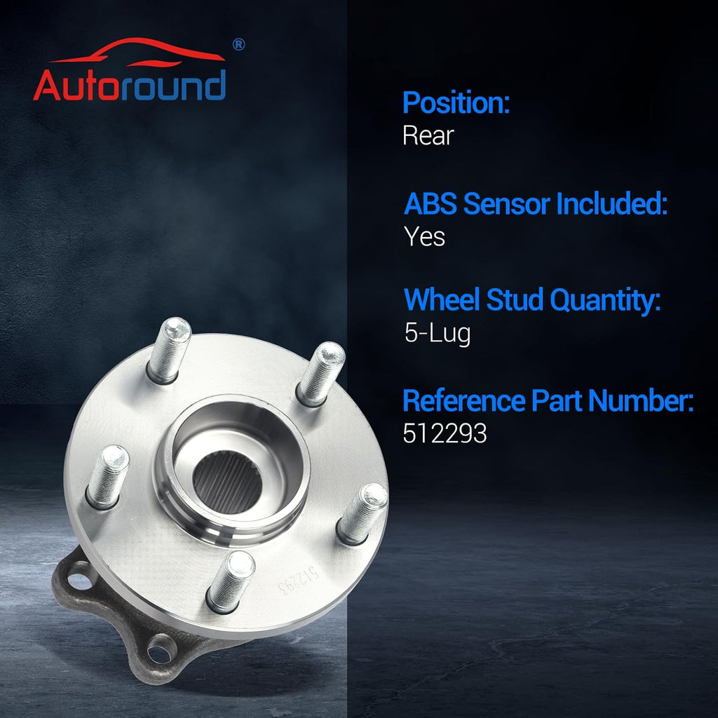 Autoround 512293 Rear Wheel Hub Assembly Fits Subaru Outback Legacy 05-09