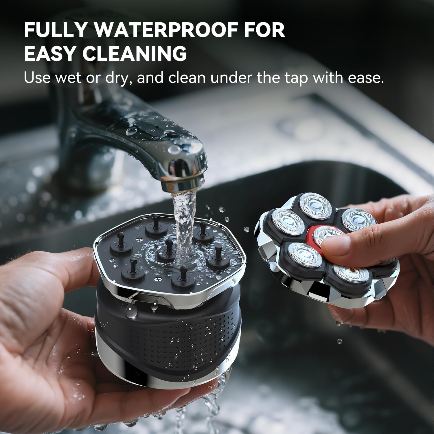 Men's Electric Rotary Shavers Bald，2026 Upgrade 7D Floating Electric Shaver with LED Display,IPX6 Waterproof,Type-C