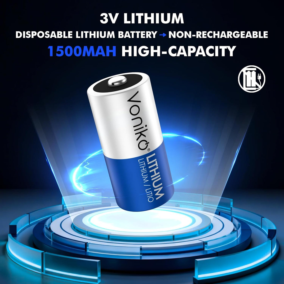 CR123A Lithium Batteries (2-Pack) – Photo Non-Rechargeable Lithium Battery –3 Volt 123 Battery Lithium 10 Years Shelf