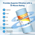 PUREPLUS 5 Micron 10 x 4.5 Whole House Water Filter for Well Water 3 Pack