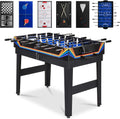 2x4ft Combo Game Table Set for Home, Game Room, Friends & Family w/Hockey, Foosball, Pool, Shuffleboard, Ping Pong