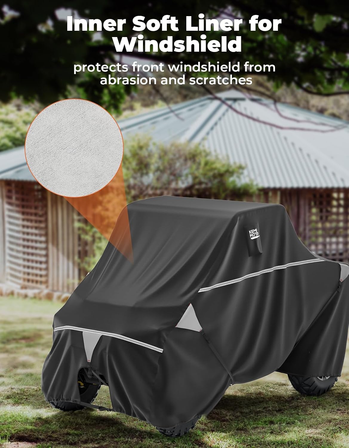 UTV Cover 2 Seater Side by Side Cover Waterproof, 130" x 58" x 70" | Travel Outdoor Tear Resistant All-Weather