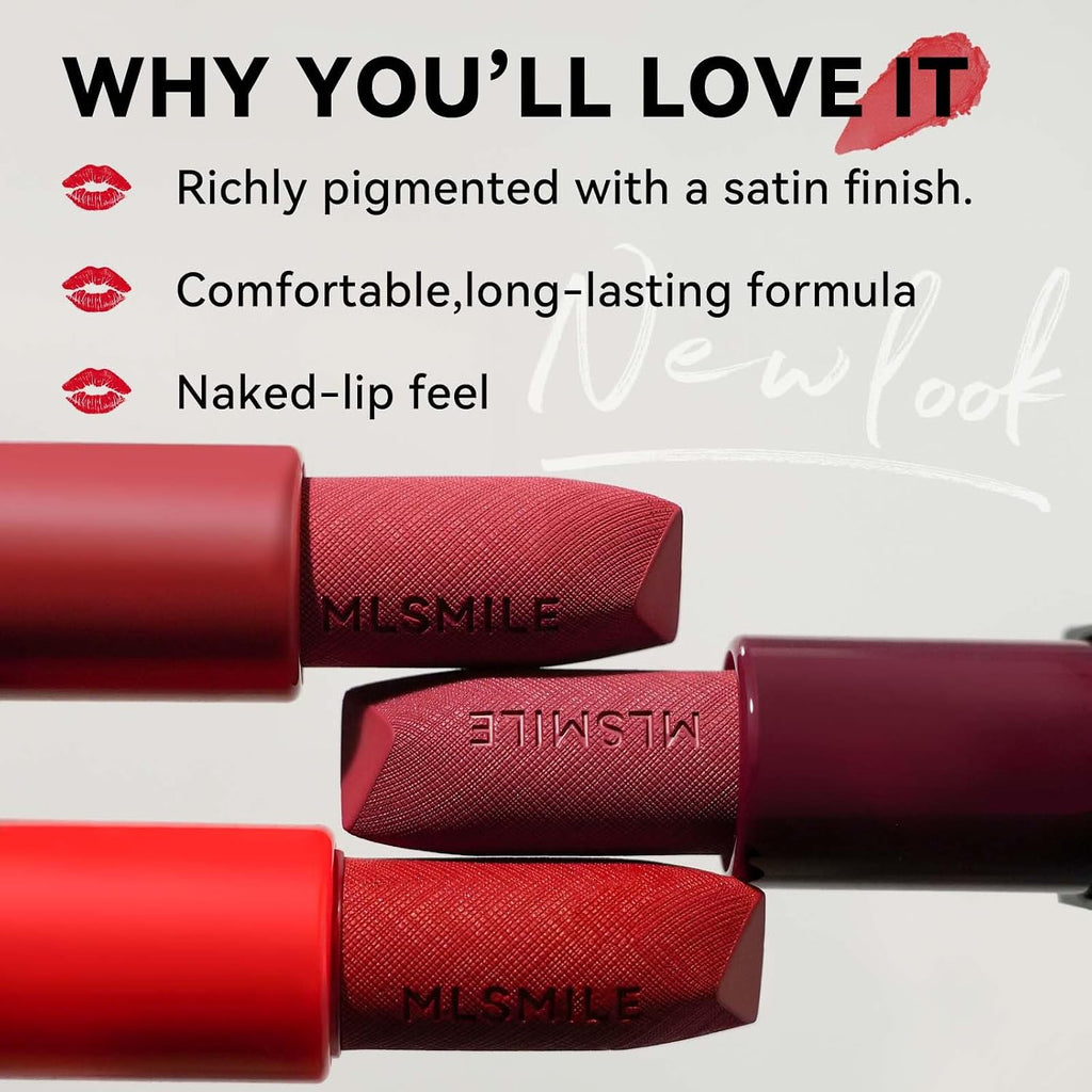 Matte Velvet Lipstick Set 3PCS, Long Lasting Lip Stain Gift
