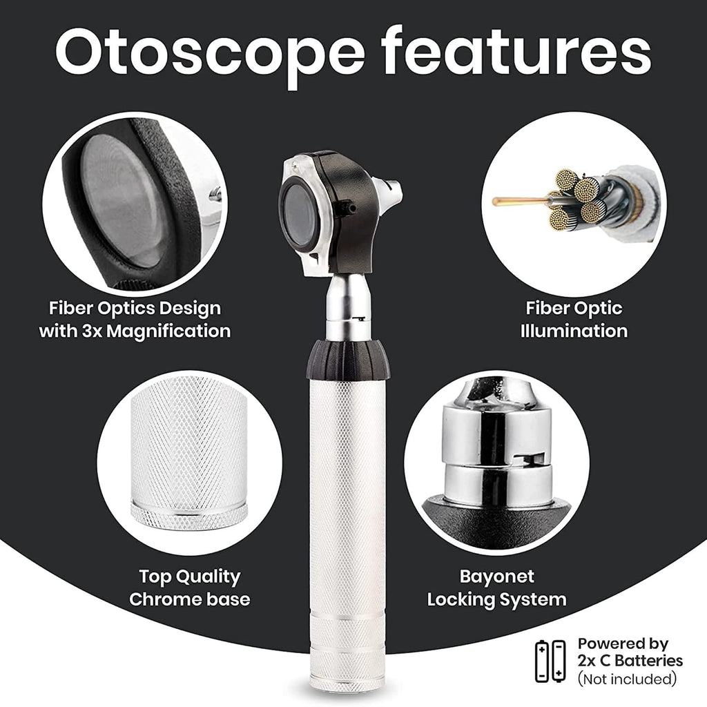 Otoscope Oph Multi-Function Set - Otoscope/Opthalmoscope for Ear & Eye Examination - with Portable Carry Case, Sight