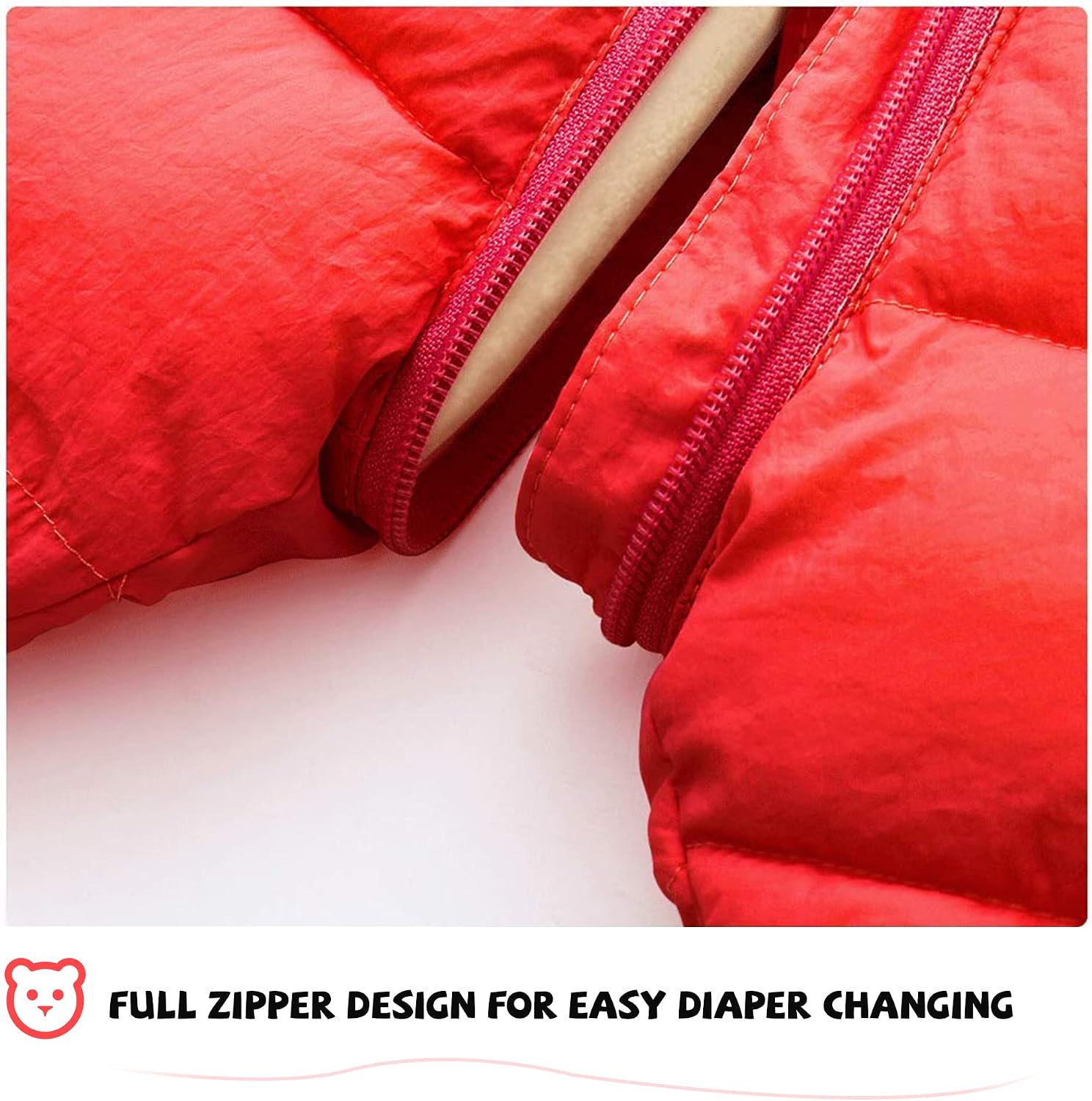Baby Clothes Cute Infant Toddler Snowsuit Warm Newborn Boy Girl Winter Coats Hooded Zip Jumpsuit