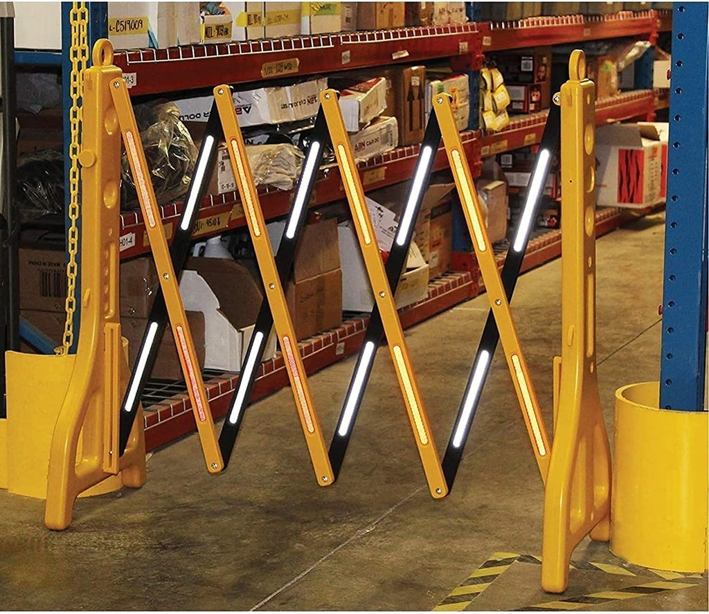 Expandable Mobile Barricade Expandable Plastic Safety Barrier | Foldable Traffic Fence Flexible Crowd Control