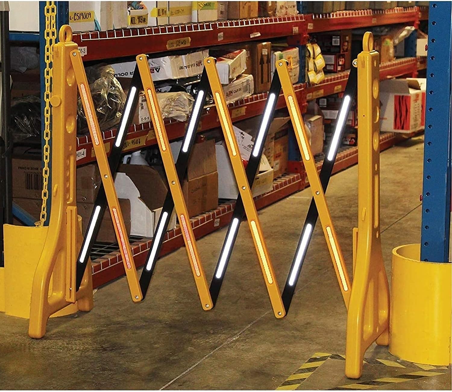 Expandable Mobile Barricade Expandable Plastic Safety Barrier | Foldable Traffic Fence Flexible Crowd Control