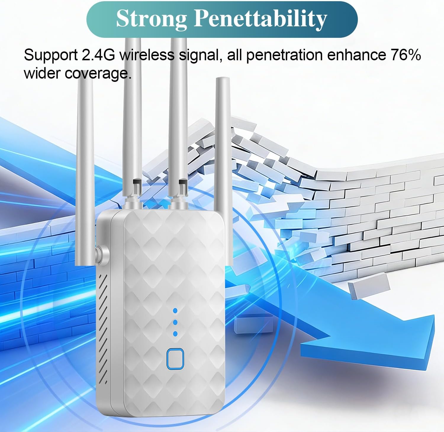 WiFi Extender Signal Booster for Home/Office | 2026 Upgraded Internet Repeater Range Covers Up to 9995 Sq.ft and 45+