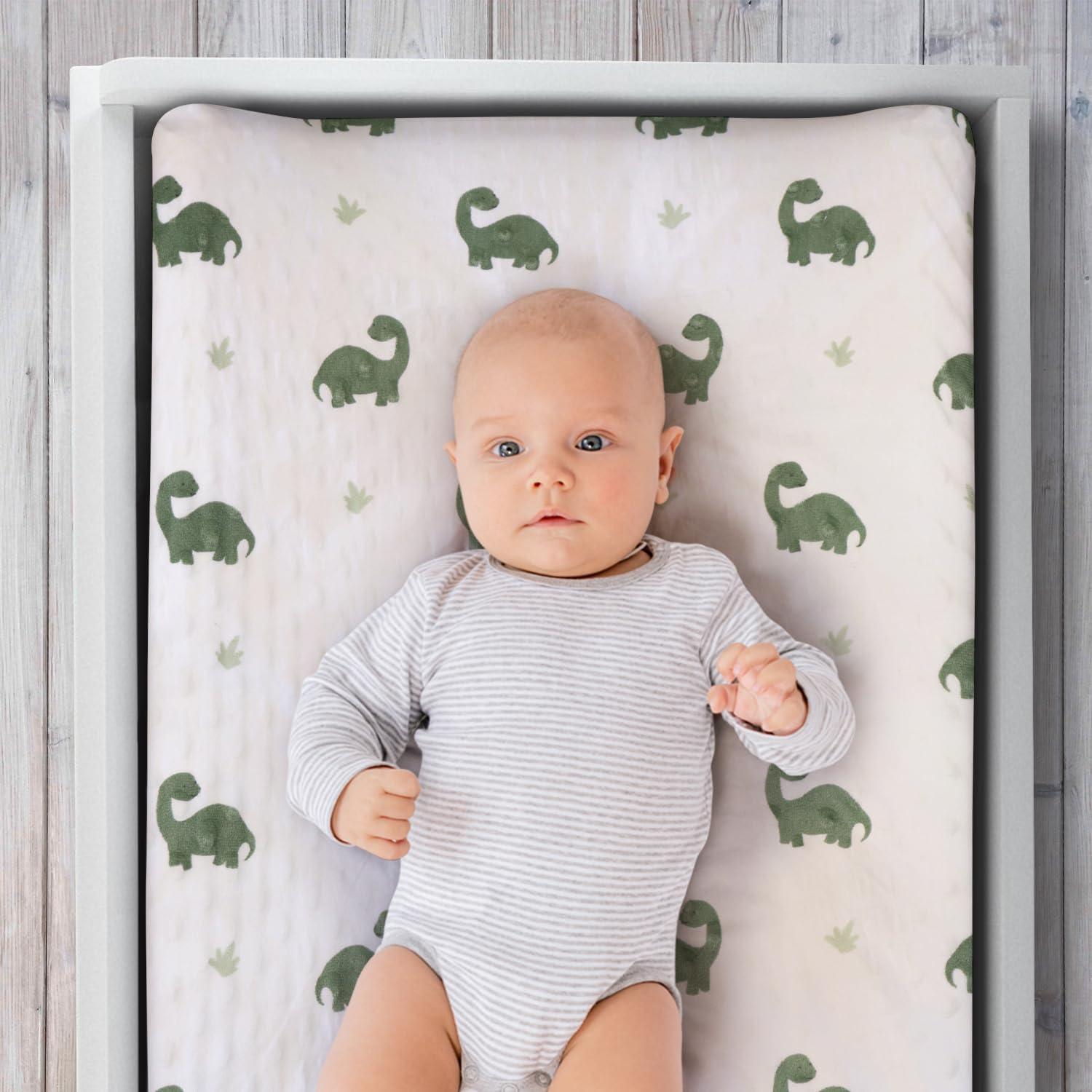 Baby Changing Pad Covers Boy, Minky Changing Table Sheets, Dinosaur Nursery Decor, Sage Green Baby Items