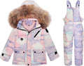 2-Piece Toddler Snow Suit, Baby Snowsuit, Infant Snowsuit Toddler Girl Boy Snowsuit, Kids Winter Coat Snow Pant 2-8T