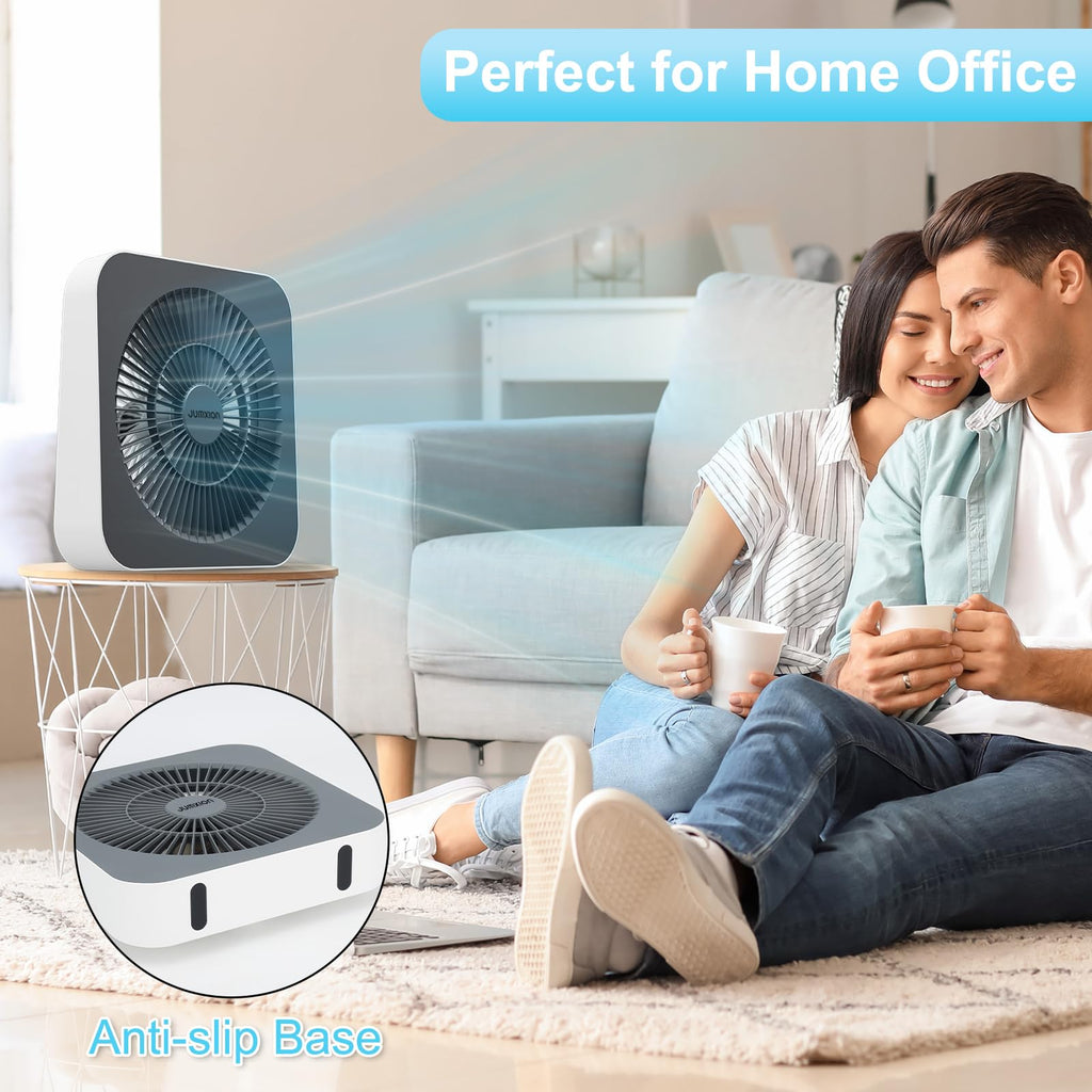 10 inch Fan, Small Box Fan with DC Adaptor, 3 Speeds Small Window Fan