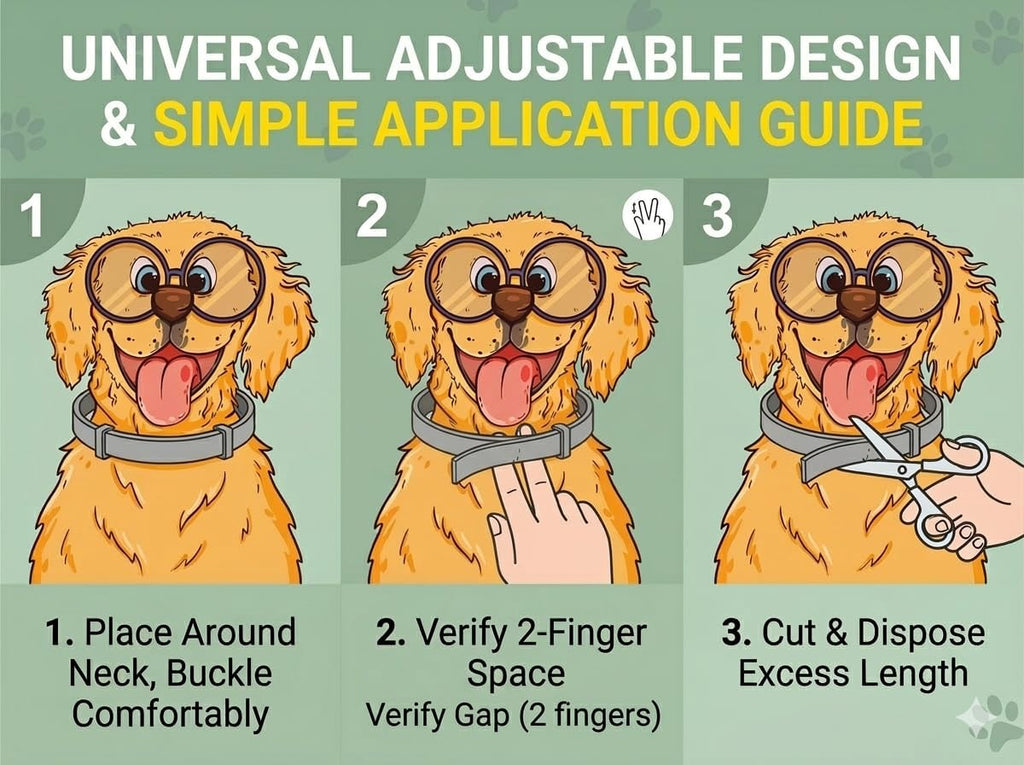 Flea and Tick Prevention for Dogs - Flea Collar - 4 Count - Adjustable