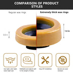 Extra Thick Toilet Wax Ring Replacement Kit with Bolts & Caps, 1.6'' Thick | for Deep Flanges, Fits 3'' or 4'' Lines
