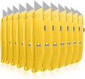 12 Pcs Box Cutter Utility Knife Retractable Bulk, Yellow